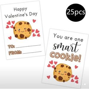 Funny One Smart Cookie Kids School Valentines Day School Cards NEW SEALED